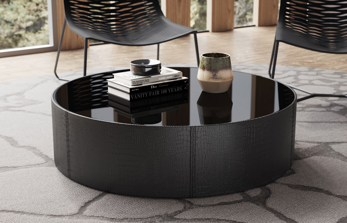 The Stylish Black Straw Coffee Table: Perfect for Any Living Space